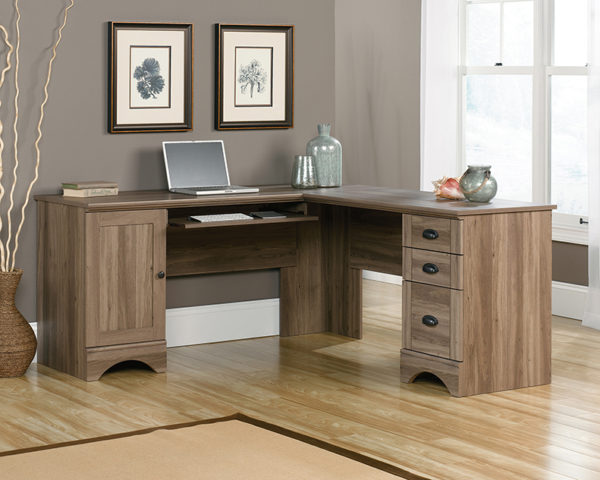 Brooks Furniture L shape gray desk