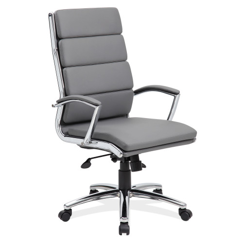 Brooks Furniture gray leather office chair