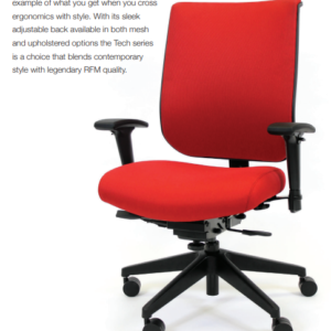 Brooks Furniture red fabric office chair