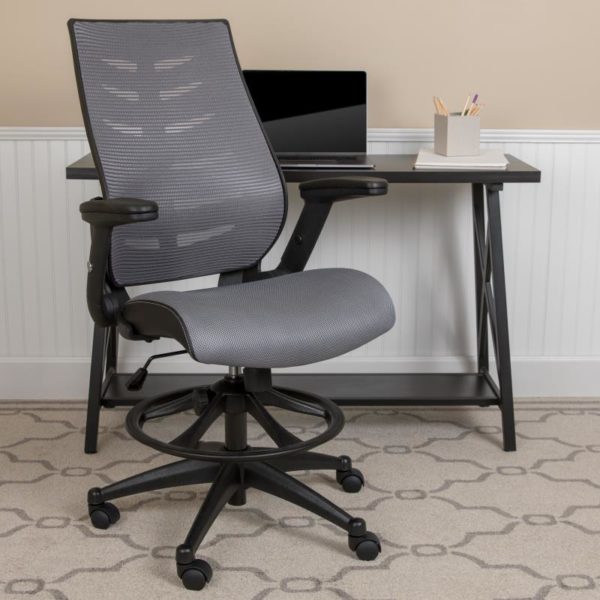 Brooks Furniture gray mesh office chair