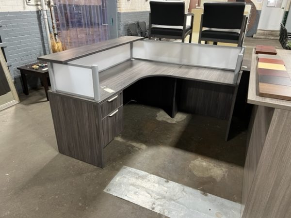 Brooks Furniture desk with glass divider