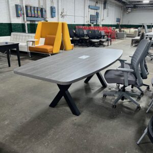 96" Boat Shaped Conference Table