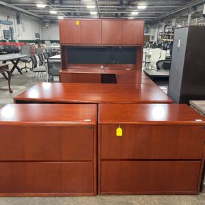 Cherry Veneer U-Shape Desk