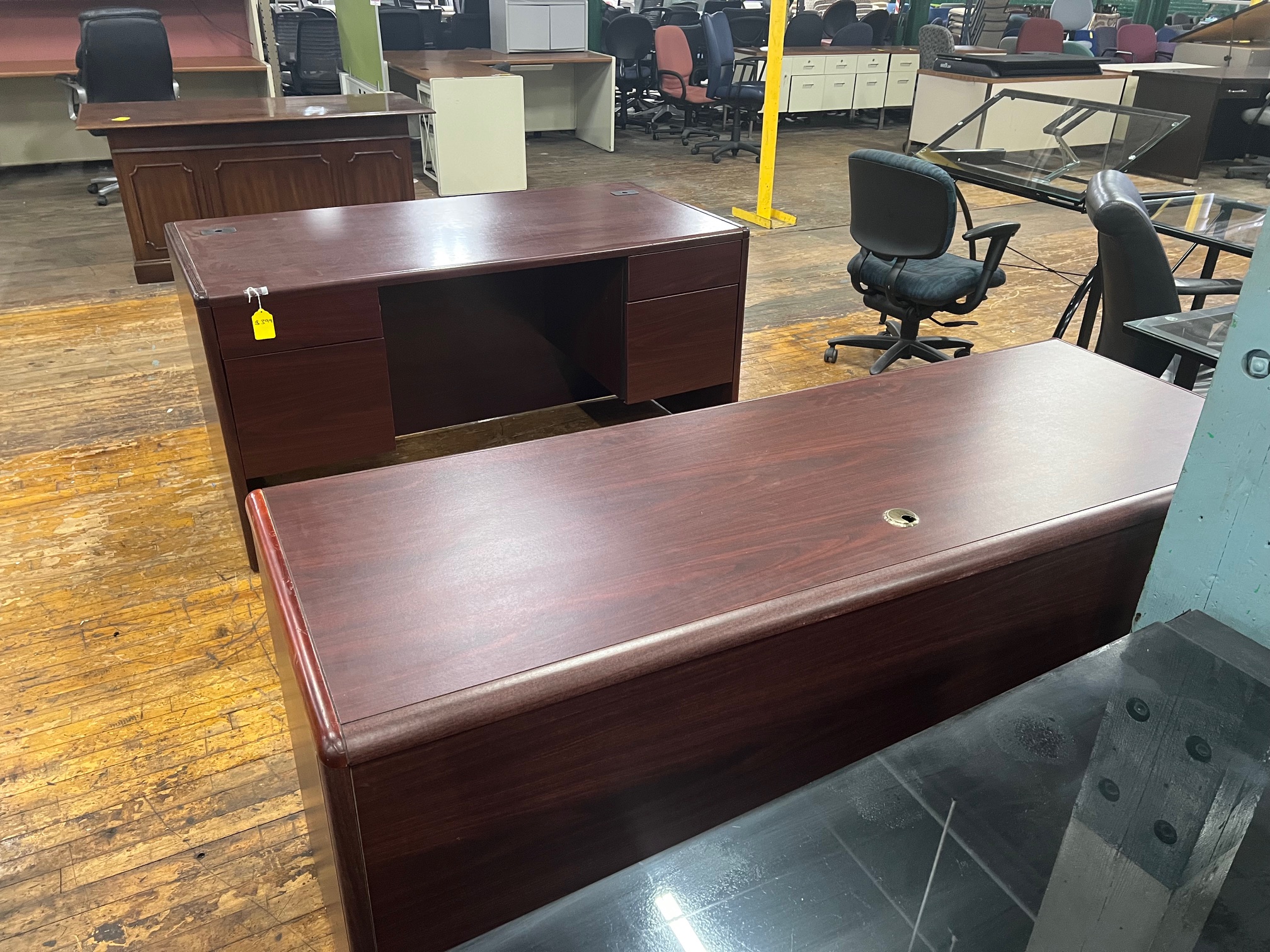 HON Desk and Credenza Set - Image 2